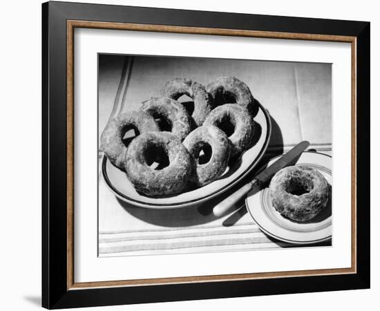 Sugared Ring Doughnuts-Elsie Collins-Framed Art Print