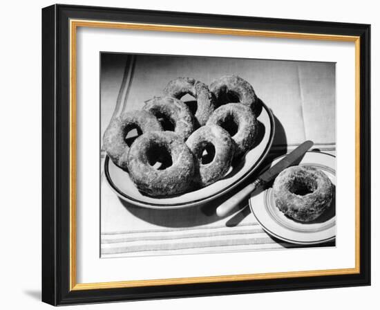 Sugared Ring Doughnuts-Elsie Collins-Framed Art Print
