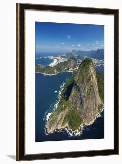 Sugarloaf Mountain (Pao de Acucar), and Copacabana Beach, Rio de Janeiro, Brazil-David Wall-Framed Photographic Print