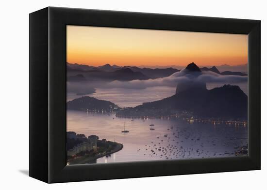 Sugarloaf Mountain (Pao De Acucar) at Dawn, Rio De Janeiro, Brazil, South America-Ian Trower-Framed Premier Image Canvas