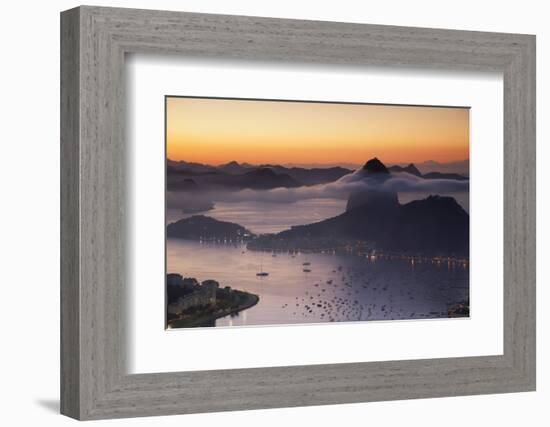 Sugarloaf Mountain (Pao De Acucar) at Dawn, Rio De Janeiro, Brazil, South America-Ian Trower-Framed Photographic Print