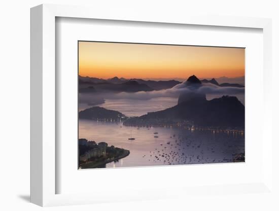 Sugarloaf Mountain (Pao De Acucar) at Dawn, Rio De Janeiro, Brazil, South America-Ian Trower-Framed Photographic Print