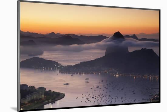 Sugarloaf Mountain (Pao De Acucar) at Dawn, Rio De Janeiro, Brazil, South America-Ian Trower-Mounted Photographic Print