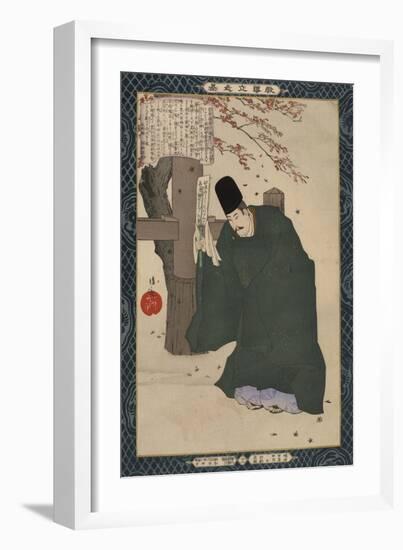 Sugawara Michizane, from the Series 'Instructive Models of Lofty Ambitions'-Kobayashi Kiyochika-Framed Giclee Print