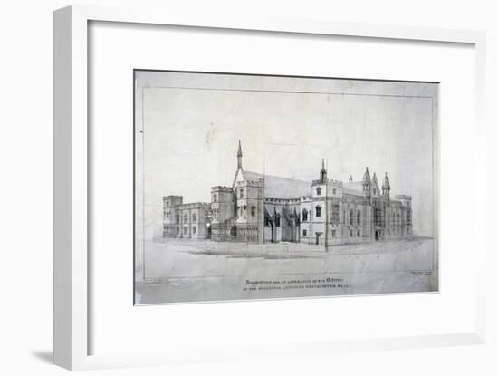 Suggestions for Alterations to the Buildings Adjoining Westminster Hall, London, C1825-James Duffield Harding-Framed Giclee Print