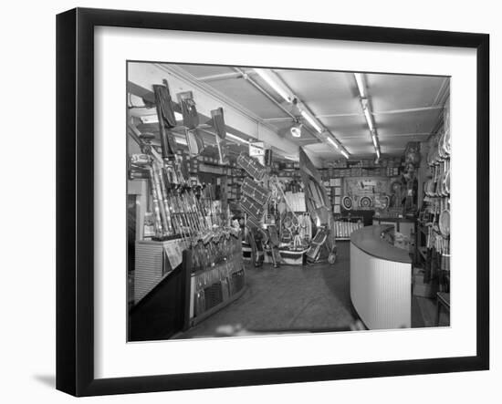 Suggs Sports Shop Interior, Sheffield, South Yorkshire, 1961-Michael Walters-Framed Photographic Print