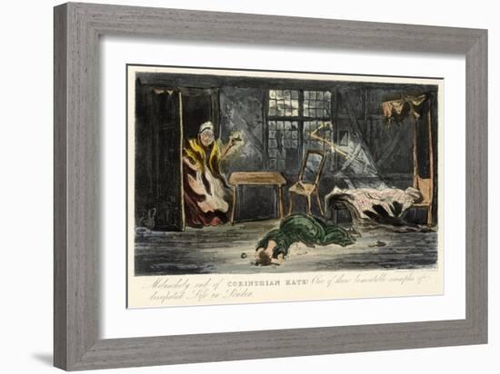 Suicide by Poison in a Lonely Garret-Robert Cruickshank-Framed Art Print