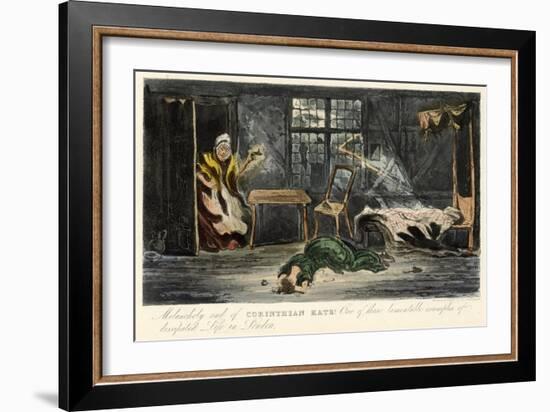 Suicide by Poison in a Lonely Garret-Robert Cruickshank-Framed Art Print