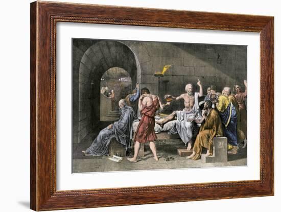 Suicide of Socrates by Drinking Poisonous Hemlock, Ancient Greece-null-Framed Giclee Print