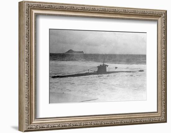 Suicide Submarine Washed up on Beach-Bettmann-Framed Photographic Print