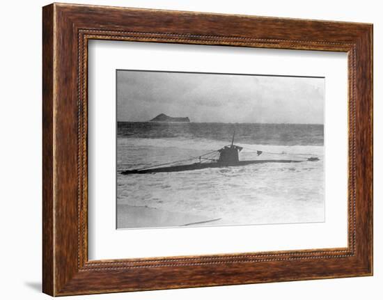 Suicide Submarine Washed up on Beach-Bettmann-Framed Photographic Print