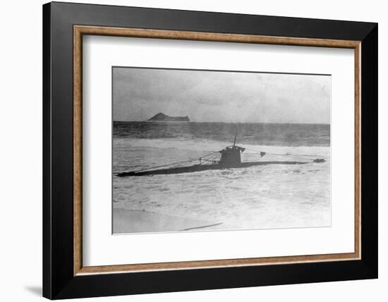 Suicide Submarine Washed up on Beach-Bettmann-Framed Photographic Print