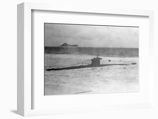 Suicide Submarine Washed up on Beach-Bettmann-Framed Photographic Print