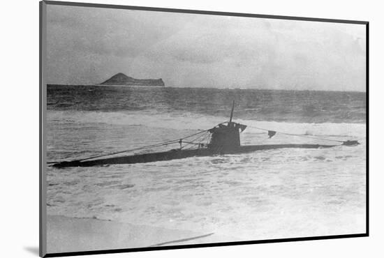 Suicide Submarine Washed up on Beach-Bettmann-Mounted Photographic Print