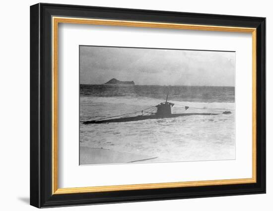 Suicide Submarine Washed up on Beach-Bettmann-Framed Photographic Print