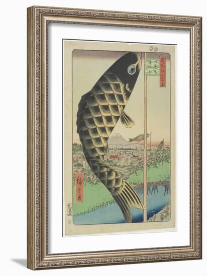 Suido  Bridge, Surugadai, May 1857-Utagawa Hiroshige-Framed Giclee Print