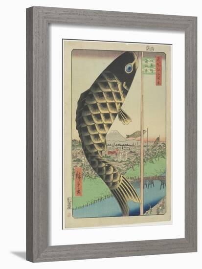 Suido  Bridge, Surugadai, May 1857-Utagawa Hiroshige-Framed Giclee Print