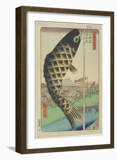 Suido  Bridge, Surugadai, May 1857-Utagawa Hiroshige-Framed Giclee Print