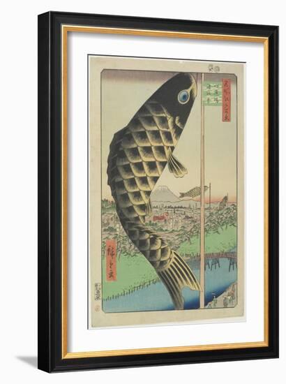 Suido  Bridge, Surugadai, May 1857-Utagawa Hiroshige-Framed Giclee Print