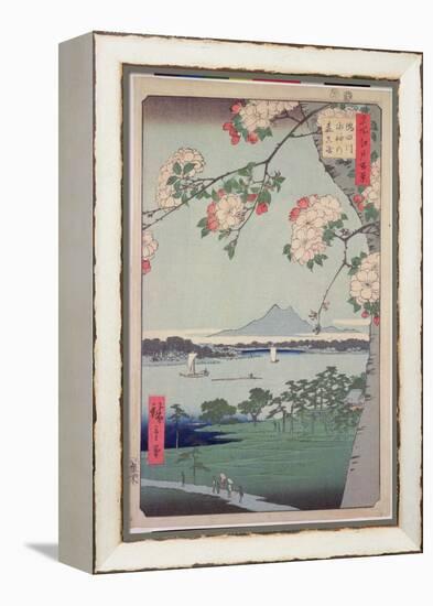 Suigin Grove and Masaki, on the Sumida River, from 'One Hundred Famous Views of Edo (Tokyo)', 1856-Ando Hiroshige-Framed Premier Image Canvas