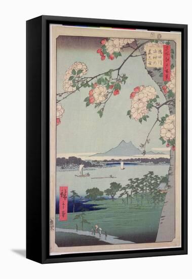 Suigin Grove and Masaki, on the Sumida River, from 'One Hundred Famous Views of Edo (Tokyo)', 1856-Ando Hiroshige-Framed Premier Image Canvas