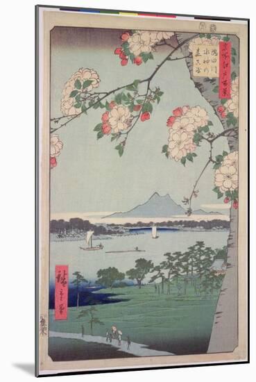 Suigin Grove and Masaki, on the Sumida River, from 'One Hundred Famous Views of Edo (Tokyo)', 1856-Ando Hiroshige-Mounted Giclee Print
