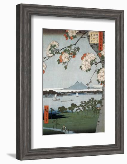 Suigin Grove and Masaki-Ando Hiroshige-Framed Art Print