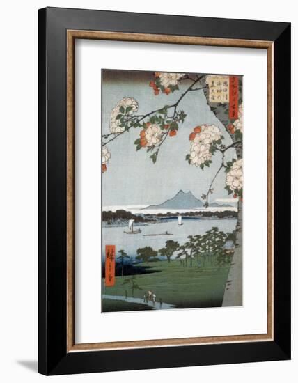 Suigin Grove and Masaki-Ando Hiroshige-Framed Art Print