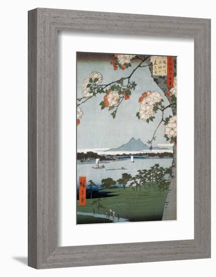 Suigin Grove and Masaki-Ando Hiroshige-Framed Art Print