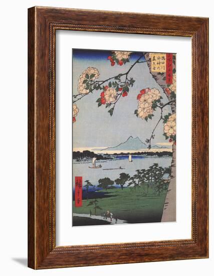 Suigin Grove & Masaki on the Sumida River-Utagawa Hiroshige-Framed Art Print