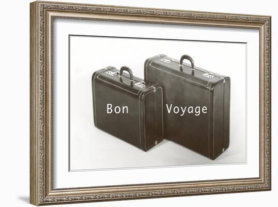 Suitcases, Bon Voyage--Framed Art Print