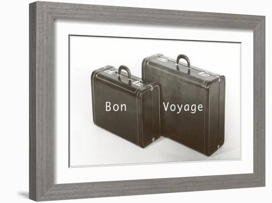 Suitcases, Bon Voyage-null-Framed Art Print