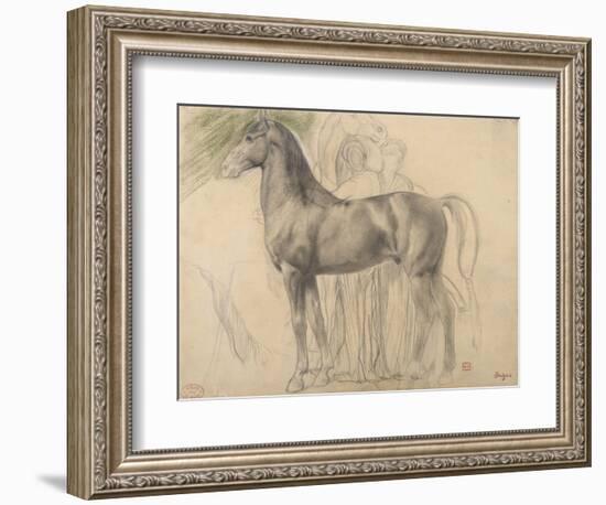 Suivantes de Sémiramis et cheval, étude pour Sémiramis-Edgar Degas-Framed Giclee Print