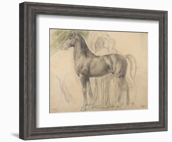 Suivantes de Sémiramis et cheval, étude pour Sémiramis-Edgar Degas-Framed Giclee Print