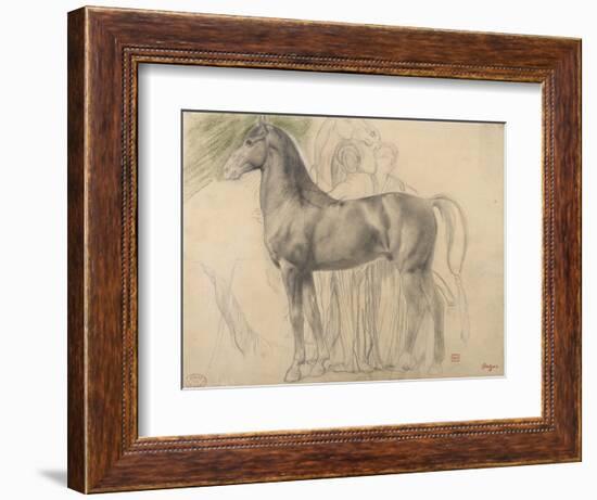 Suivantes de Sémiramis et cheval, étude pour Sémiramis-Edgar Degas-Framed Giclee Print