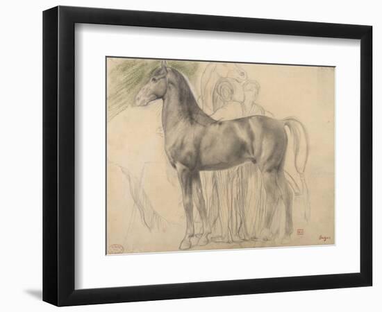 Suivantes de Sémiramis et cheval, étude pour Sémiramis-Edgar Degas-Framed Giclee Print