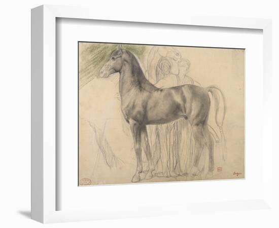 Suivantes de Sémiramis et cheval, étude pour Sémiramis-Edgar Degas-Framed Giclee Print