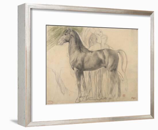 Suivantes de Sémiramis et cheval, étude pour Sémiramis-Edgar Degas-Framed Giclee Print