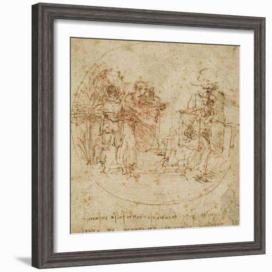 Sujet all?rique-Leonardo da Vinci-Framed Giclee Print