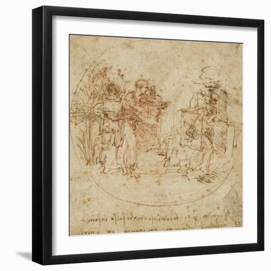 Sujet all?rique-Leonardo da Vinci-Framed Giclee Print