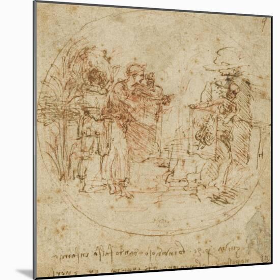Sujet all?rique-Leonardo da Vinci-Mounted Giclee Print