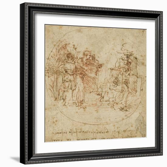 Sujet all?rique-Leonardo da Vinci-Framed Giclee Print