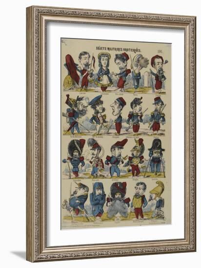 Sujets militaires grotesques-null-Framed Giclee Print