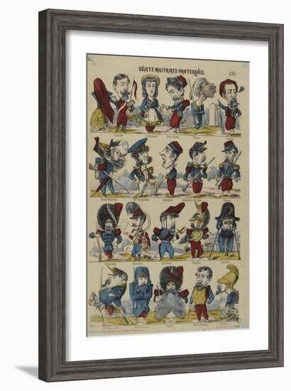 Sujets militaires grotesques-null-Framed Giclee Print