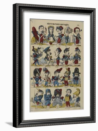 Sujets militaires grotesques-null-Framed Giclee Print