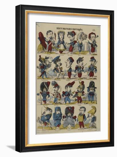 Sujets militaires grotesques-null-Framed Giclee Print