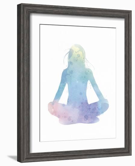 Sukhasana - Meditate-Sasha Blake-Framed Art Print