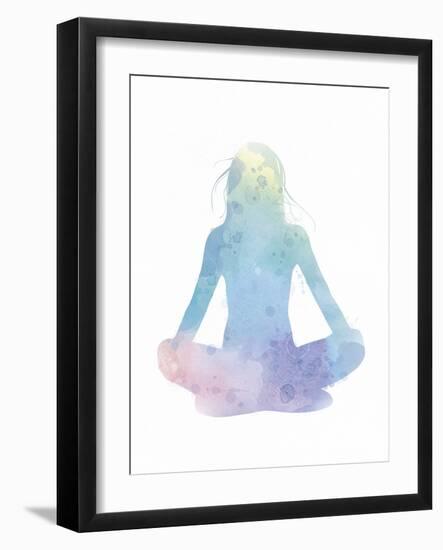 Sukhasana - Meditate-Sasha Blake-Framed Art Print