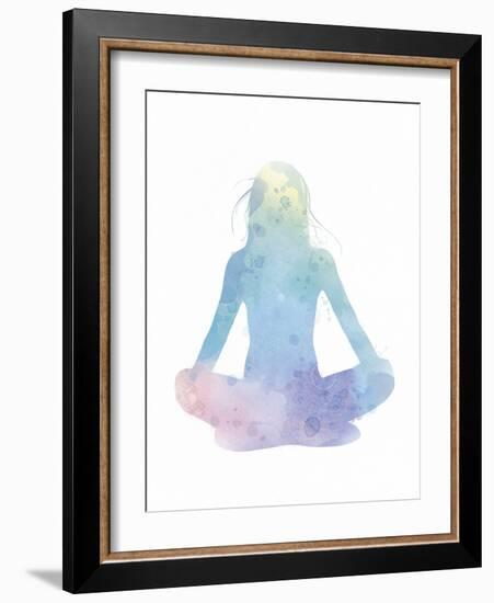 Sukhasana - Meditate-Sasha Blake-Framed Art Print