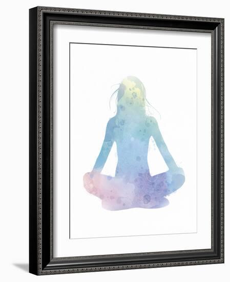 Sukhasana - Meditate-Sasha Blake-Framed Art Print